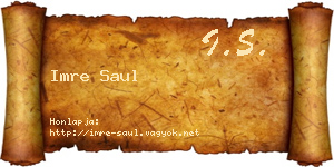 Imre Saul névjegykártya